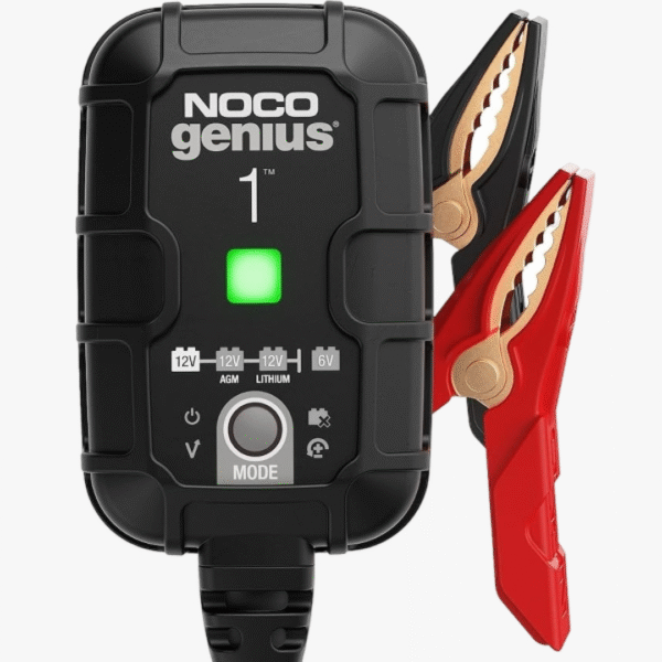 NOCO GENIUS1 – 1 A Smart Battery Charger for 6 V & 12 V Batteries – Automatic Maintainer - Works for Lead‑Acid & Lithium